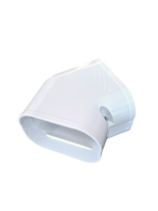 3.75 inch 45 degree line hide fitting side view HVAC line set cover 100 series