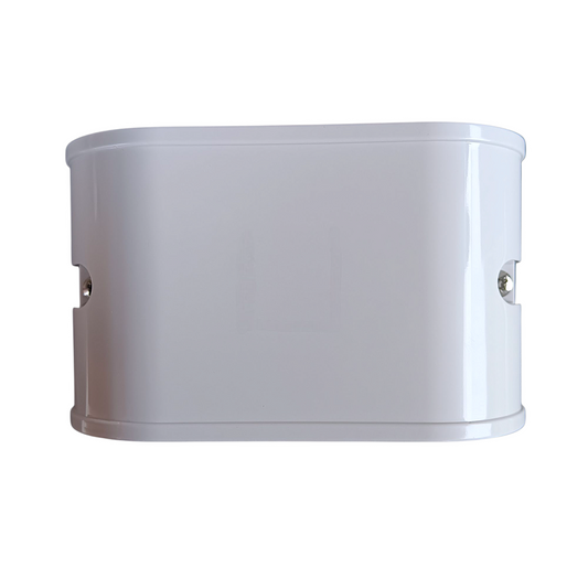 3.75 inch coupler line hide angled view 100 series PVC line set cover