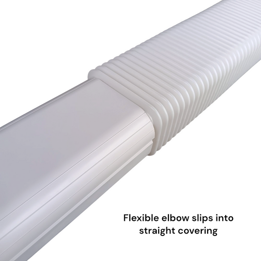 3.75 inch flexible elbow line hide bend view adjustable HVAC line set cover
