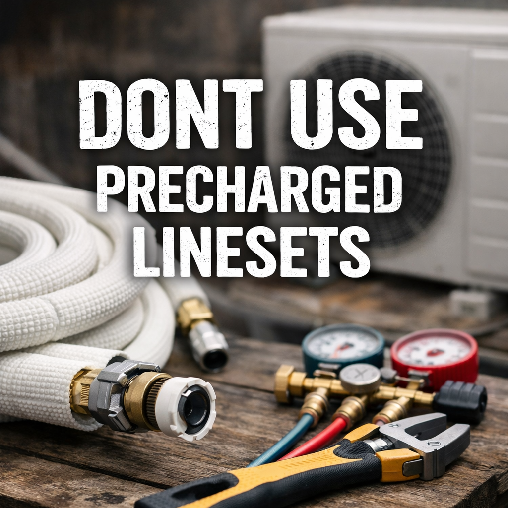 Why not to use pre charged line sets.
