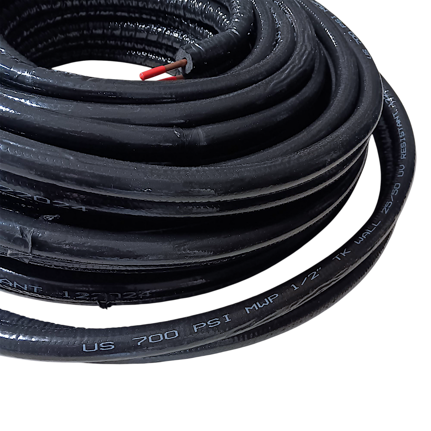 mini split line set insulation detail 1/4 x 3/8 UV resistant covering