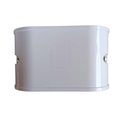 3.75 inch coupler line hide angled view 100 series PVC line set cover
