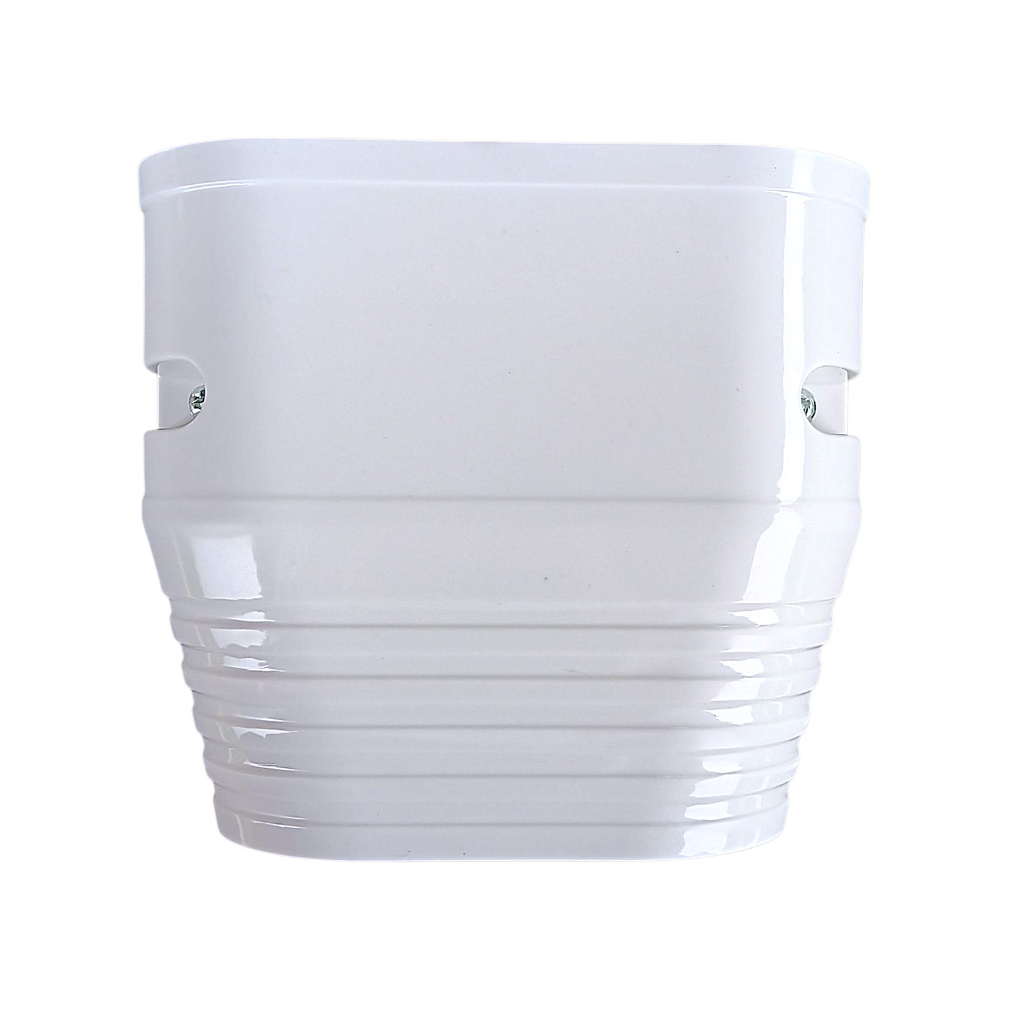 3.75 inch end fitting line hide 100 series white PVC HVAC line set cover