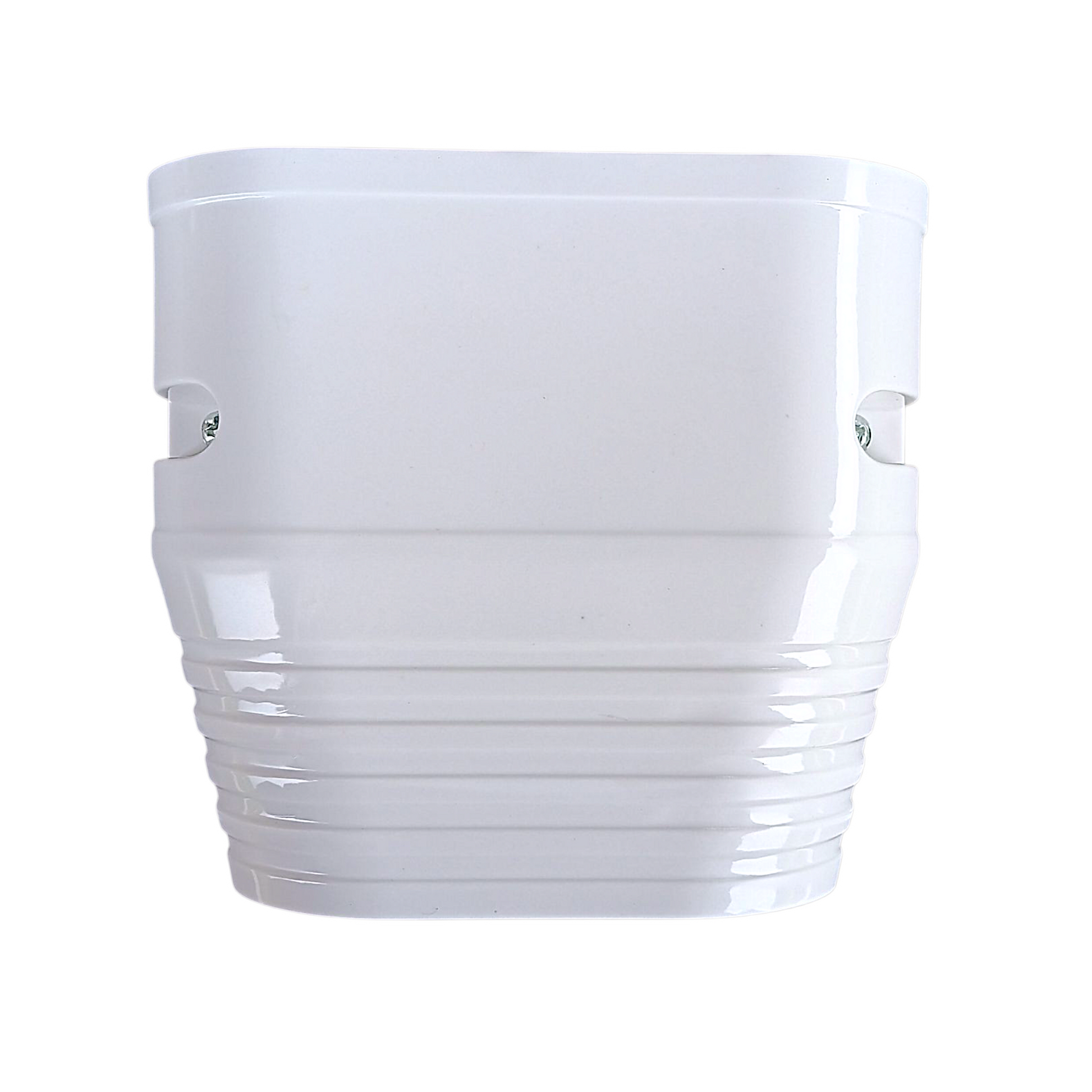 3.75 inch end fitting line hide 100 series white PVC HVAC line set cover