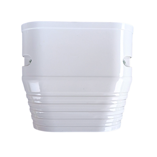 3.75 inch end fitting line hide 100 series white PVC HVAC line set cover