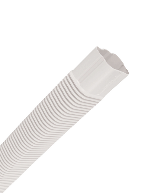 3.75 inch flexible elbow line hide 100 series white PVC HVAC line set cover