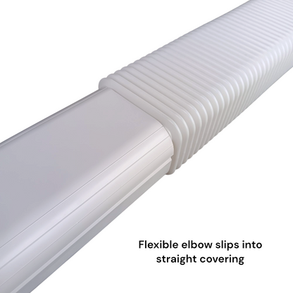 3.75 inch flexible elbow line hide bend view adjustable HVAC line set cover