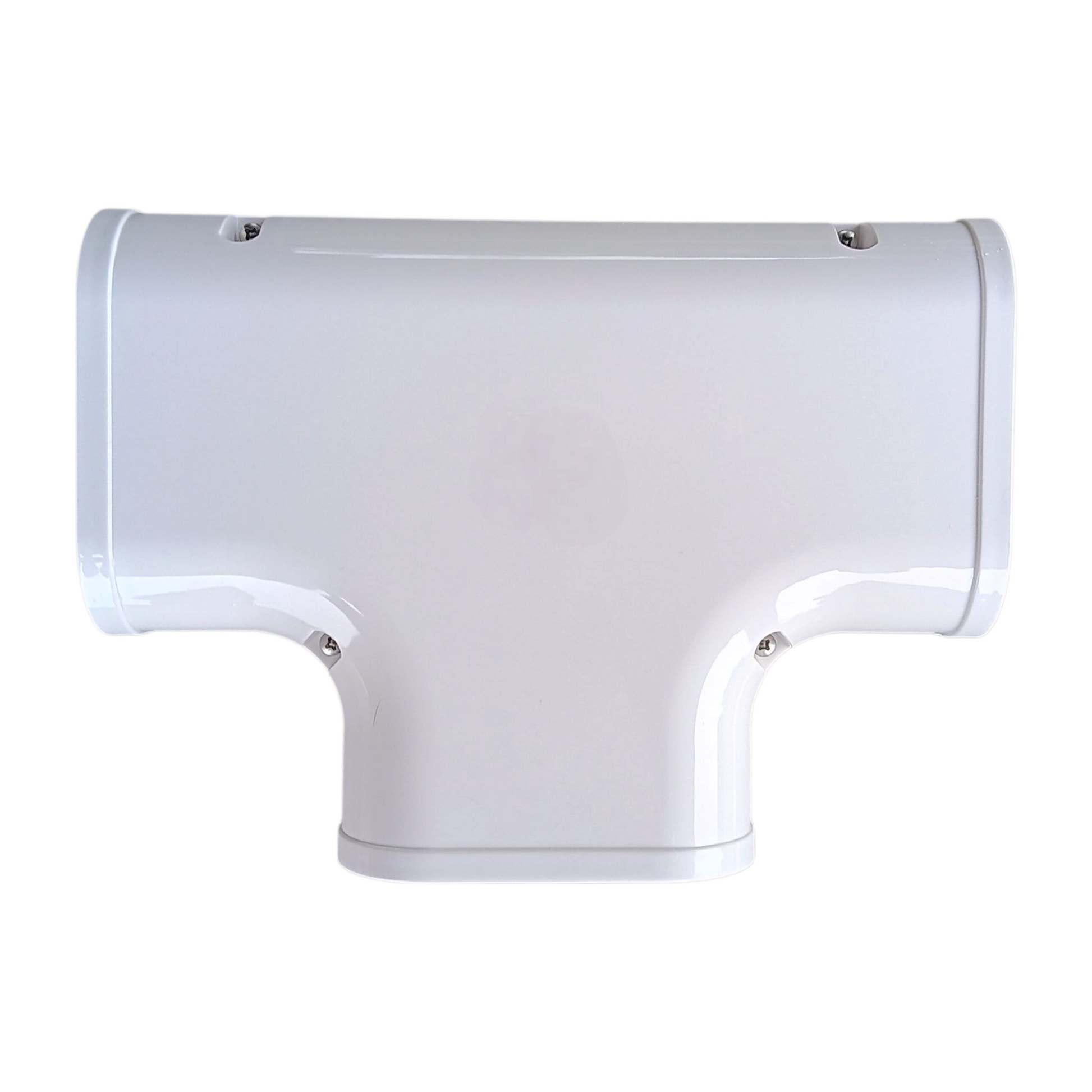 3.75 inch tee line hide fitting 100 series white PVC HVAC line set cover
