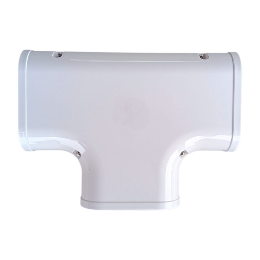 3.75 inch tee line hide fitting 100 series white PVC HVAC line set cover