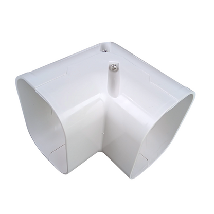 3.75 inch vertical elbow line hide 100 series white PVC HVAC line set cover