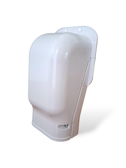 3.75 inch wall inlet line hide 100 series white PVC HVAC line set cover